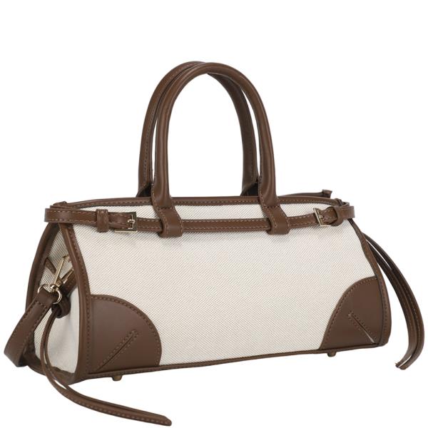 MODERN TWO TONE DESIGN SATCHEL BAG