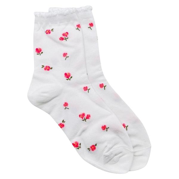 MINI FLOWER PATTERN CREW SOCKS