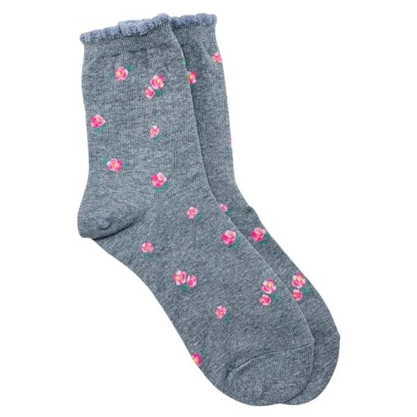 MINI FLOWER PATTERN CREW SOCKS