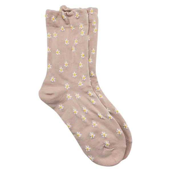DAISY PATTERN CREW SOCKS