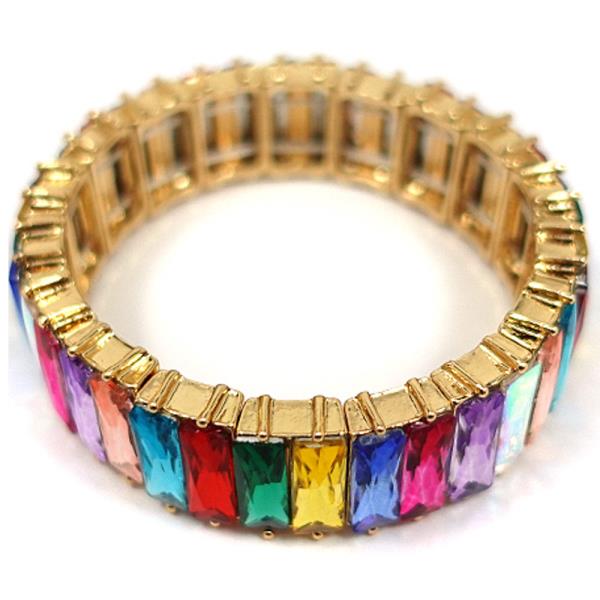STRETCH RHINESTONE COLORED BRACELET