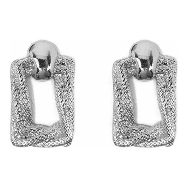 SQUARE SHAPE METAL EARRINGS