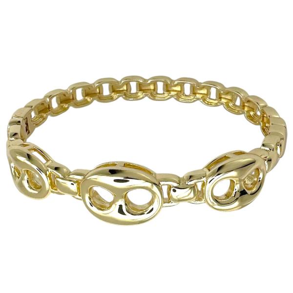 GOLD TRIPLE PIGNOSE BANGLE BRACELET