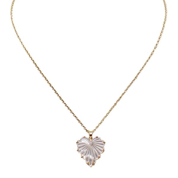 DELICATE CHAIN SHELL HEART NECKLACE