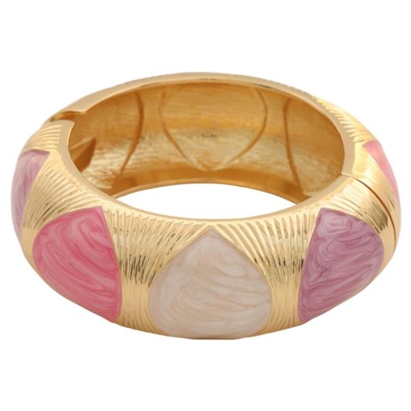 COLOR MARBLE DESIGN METAL BANGLE BRACELET