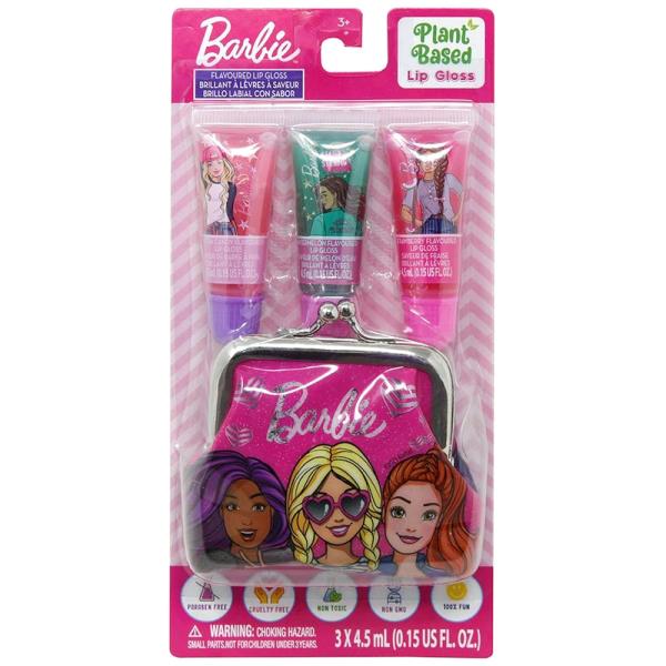 BARBIE 3PC LIP GLOSS W BAG