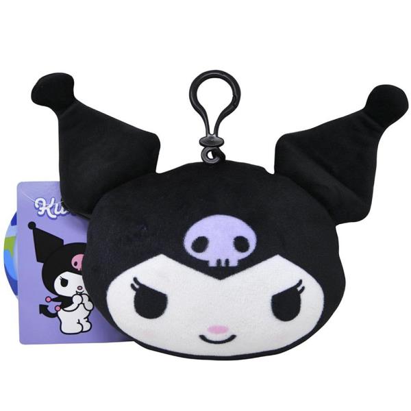 HELLO KITTY KUROMI PLUSH HEAD ZIPPER PULL