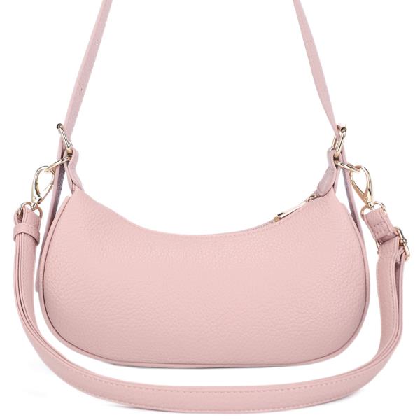 STYLISH DESIGN ZIPPER SHOULDER BAG W STRAP