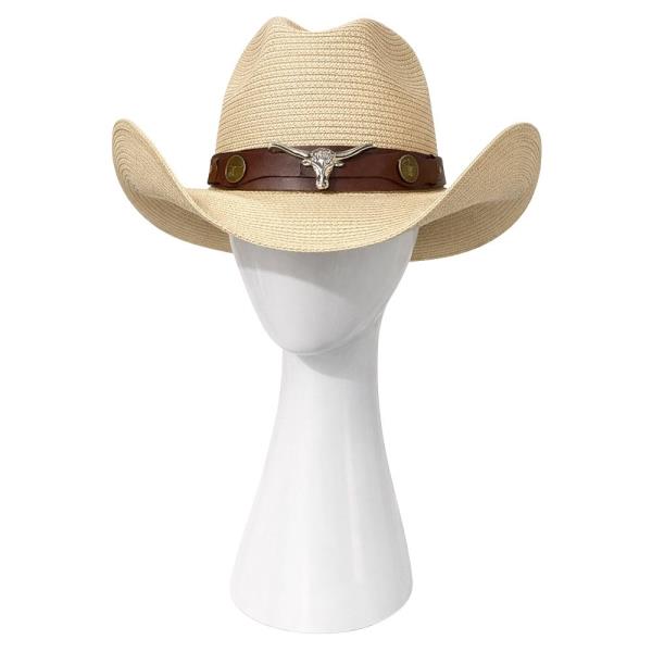 WOVEN STRAW OPEN WEAVE PANAMA COWBOY SUN HAT