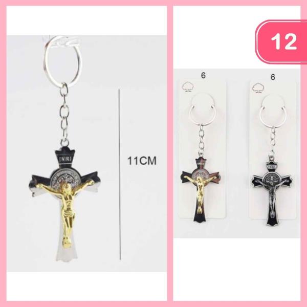 RELIGIOUS CRUCIFIX KEYCHAIN (12 UNITS)
