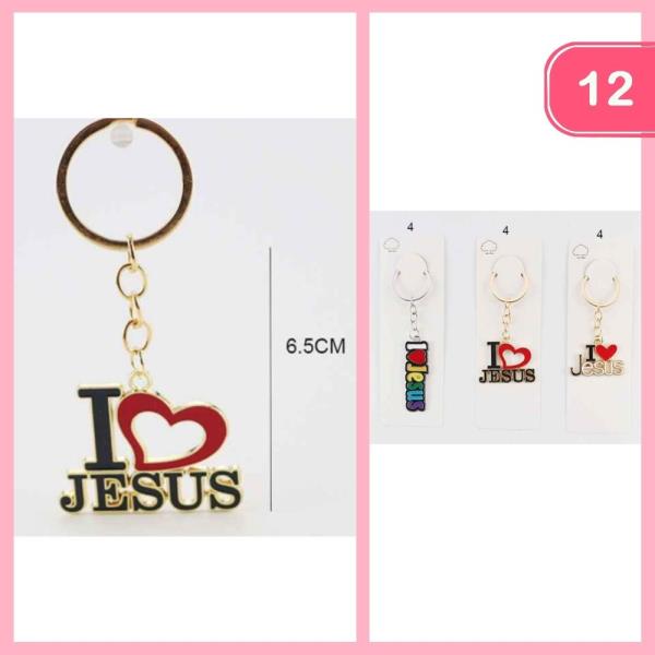 I LOVE JESUS KEYCHAIN (12 UNITS)