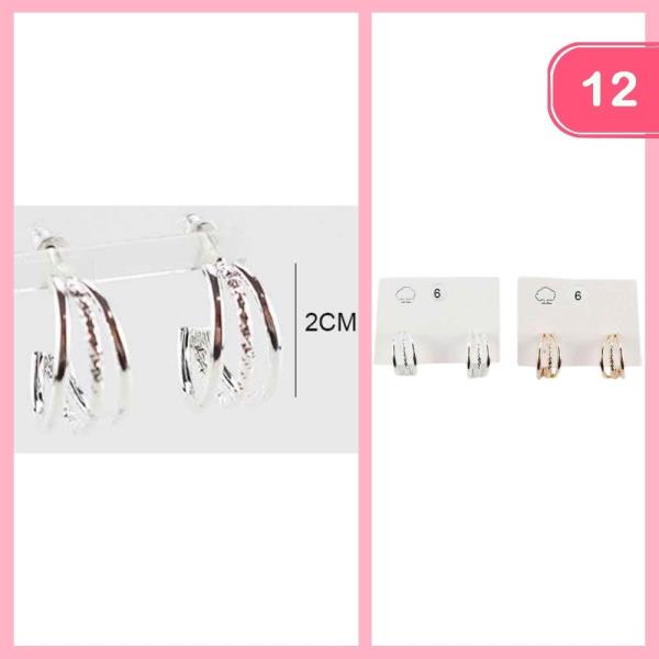 LAYERED HOOP EARRING (12 UNITS)