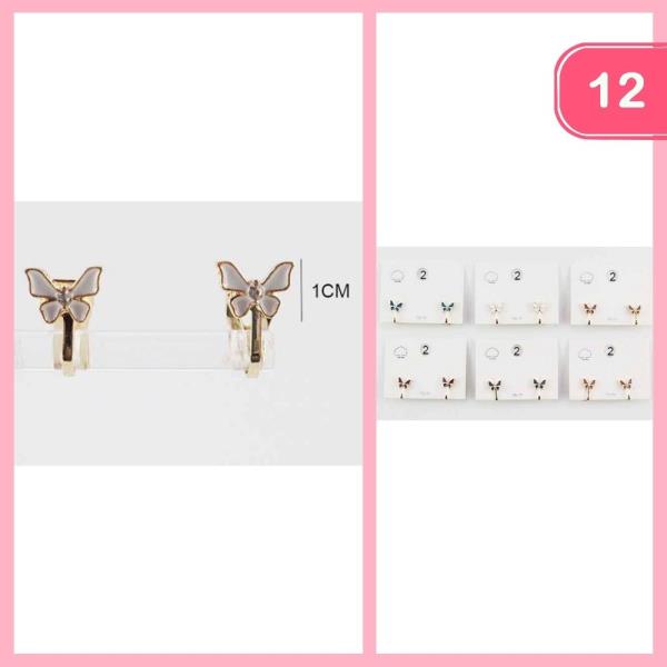 BUTTERFLY HUGGIE EARRINGS (12 UNITS)
