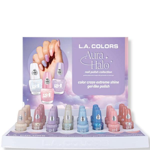 LA COLORS AURA HALO NAIL POLISH (24 UNITS)