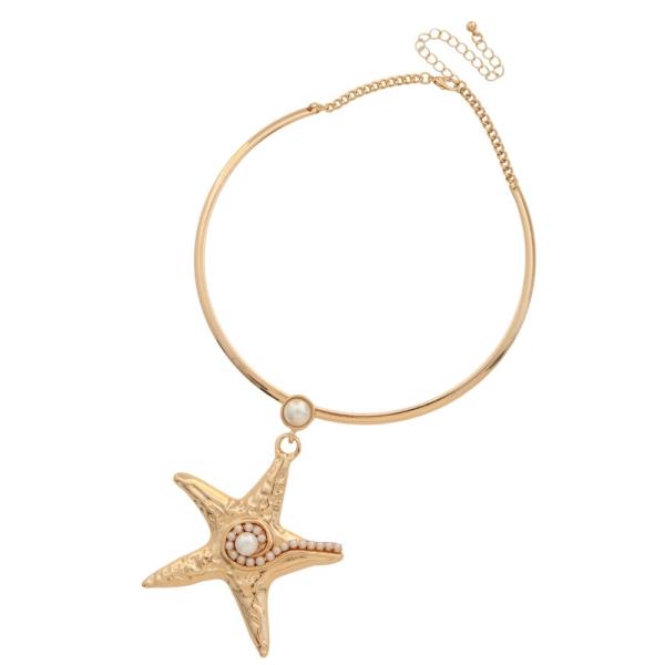 STARFISH PENDANT METAL NECKLACE