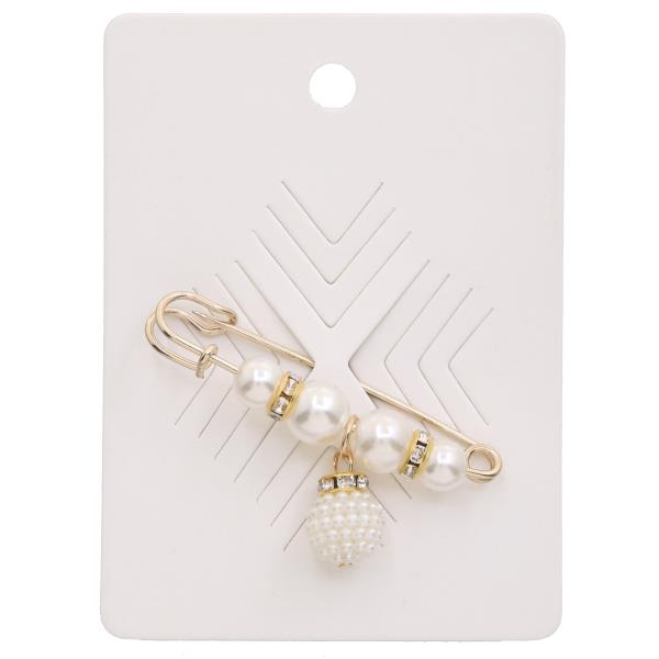 PEARL BEAD METAL PIN