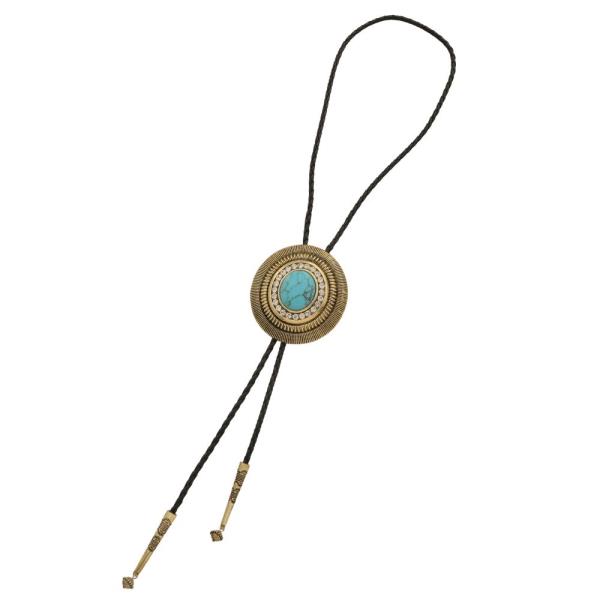 WESTERN CONCHO PU LEATHER NECKLACE