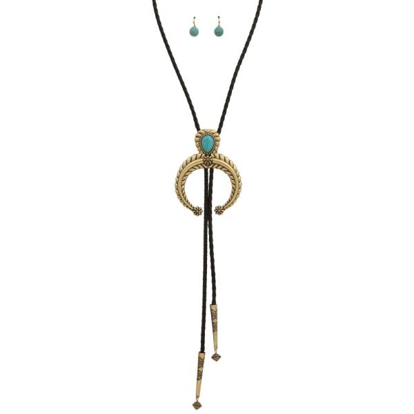 WESTERN HORSE PU LEATHER NECKLACE