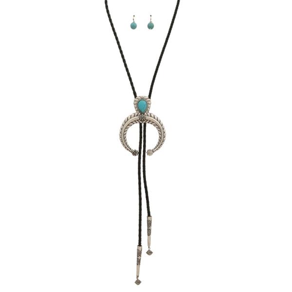 WESTERN HORSE PU LEATHER NECKLACE