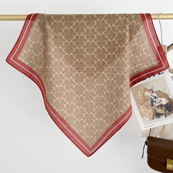 MONOGRAM SILKY BANDANA SQUARE NECK SCARF