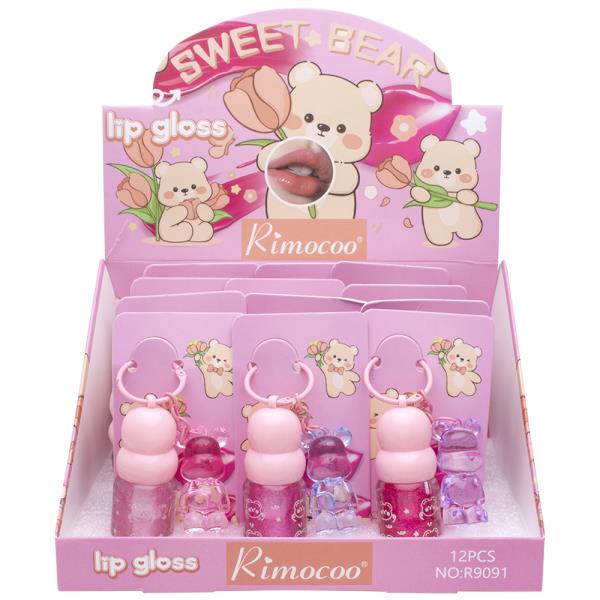 SWEET BEAR LIP GLOSS KEYCHAIN (12 UNITS)