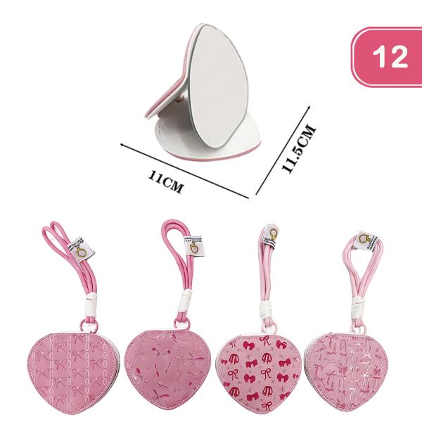 2IN1 APLANE MIRROR AND MAGNIFYING HEART RIBBON (12 UNITS)