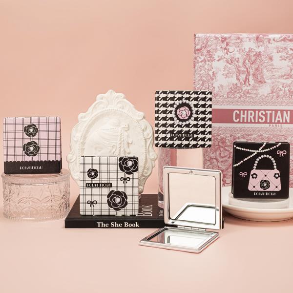 2IN1 APLANE MIRROR AND MAGNIFYING ROSE PEARL (12 UNITS)