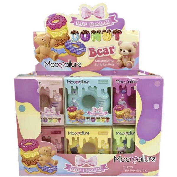 DONUT BEAR LIP BALM (24 UNITS)