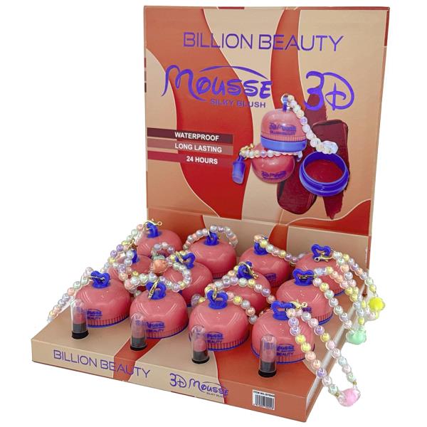 BILLION BEAUTY MOUSSE SILKY BLUSH W TESTERS (12 UNITS)