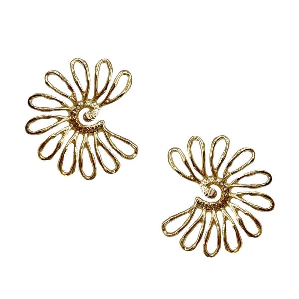 HALF DAISY POST EARRING