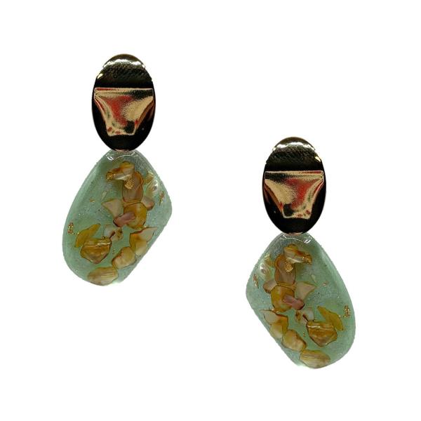 GLITTER RESIN DROP EARRING