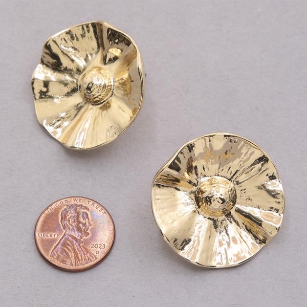 ROUND METAL POST EARRING