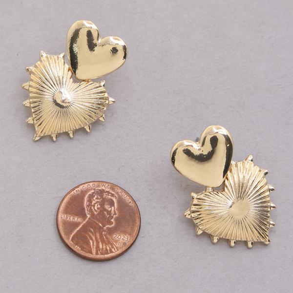 HEART POST EARRING