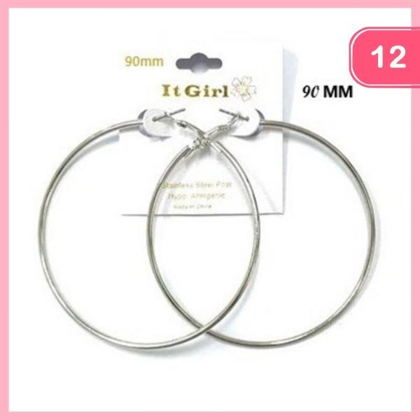 90 MM HOOP EARRING (12 UNITS)