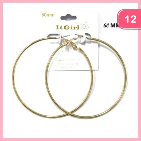 60 MM HOOP EARRING (12 UNITS)