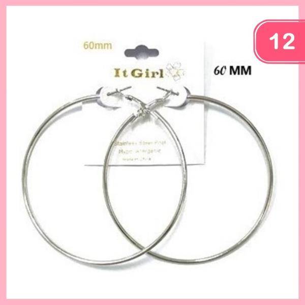 60 MM HOOP EARRING (12 UNITS)