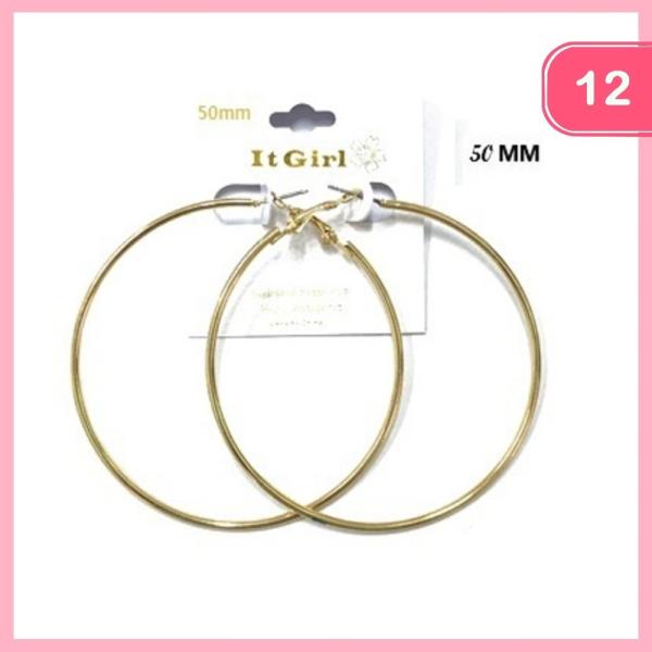 50 MM HOOP EARRING (12 UNITS)