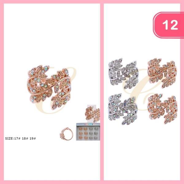 RHINESTONE RING (12 UNITS)