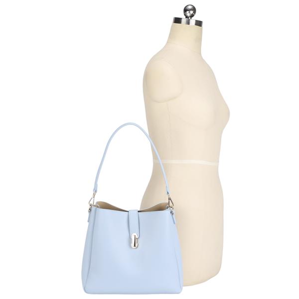 2IN1 PLAIN COLOR SHOULDER HOBO W ZIPPER BAG SET