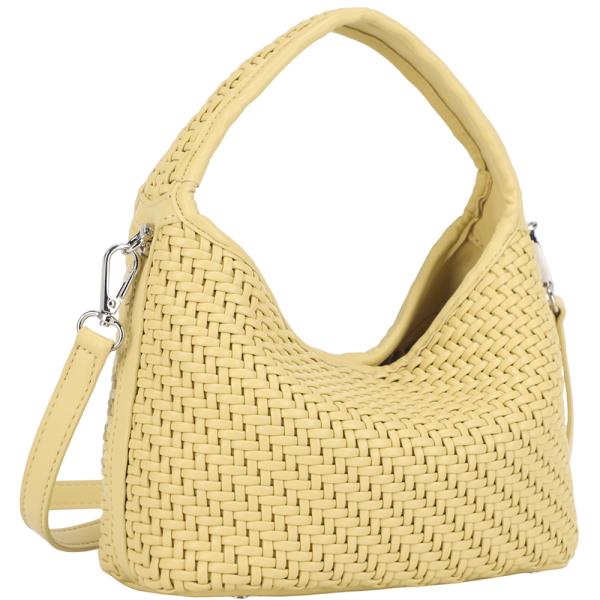 TEXTURED DESIGN HOBO BAG W STRAP