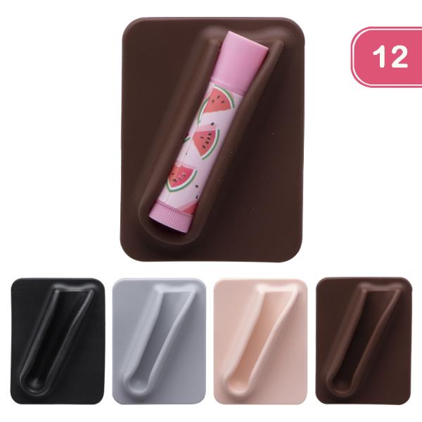 SILICONE ADHESIVE PHONE ATTACHMENT LIP GLOSS HOLDER (12 UNITS)