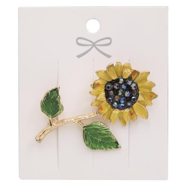 SUNFLOWER BROOCH