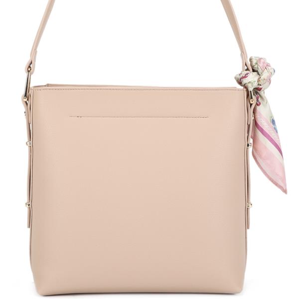 PLAIN SHOULDER BAG W SCARF