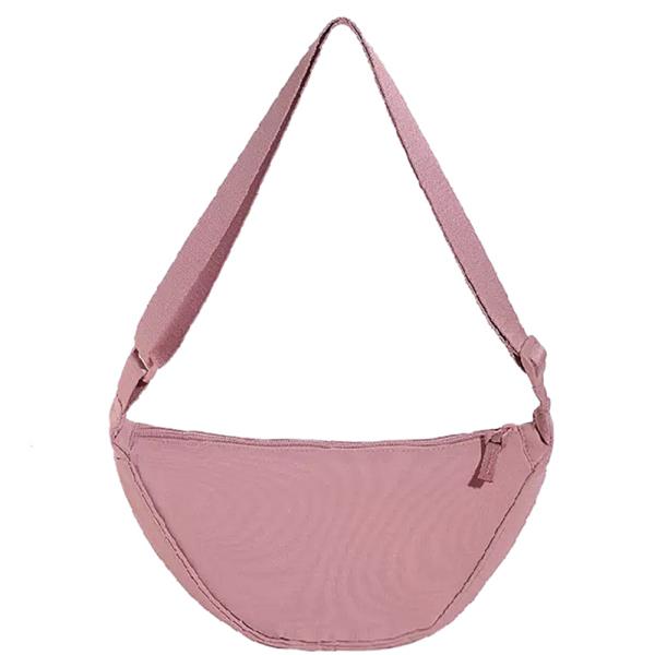 PLAIN ZIPPER SHOULDER BAG