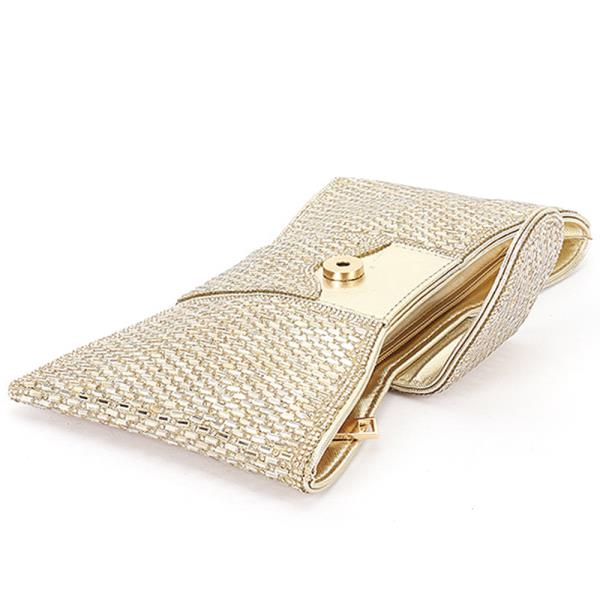 RHINESTONE BOW CLUTCH BAG