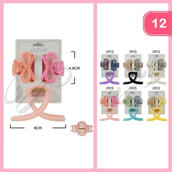 HAIR CLAW CLIP SET (12 UNITS)