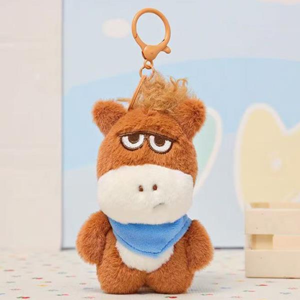 CUTE HORSE WITH BIB BAG CHARM KEYCHAIN