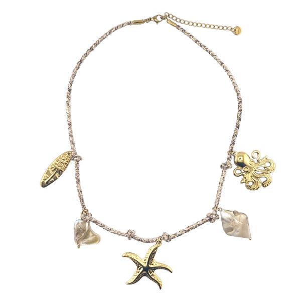 14K GOLD DIPPED GOLDEN STARFISH NECKLACE
