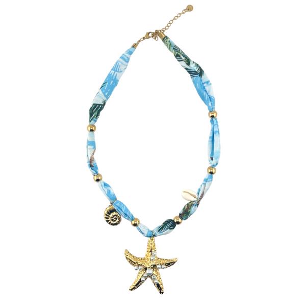 14K GOLD DIPPED STARFISH SCARF NECKLACE