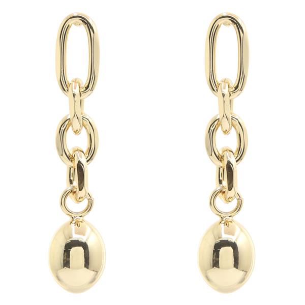 18K GOLD DIPPED LINK METAL DROP EARRING